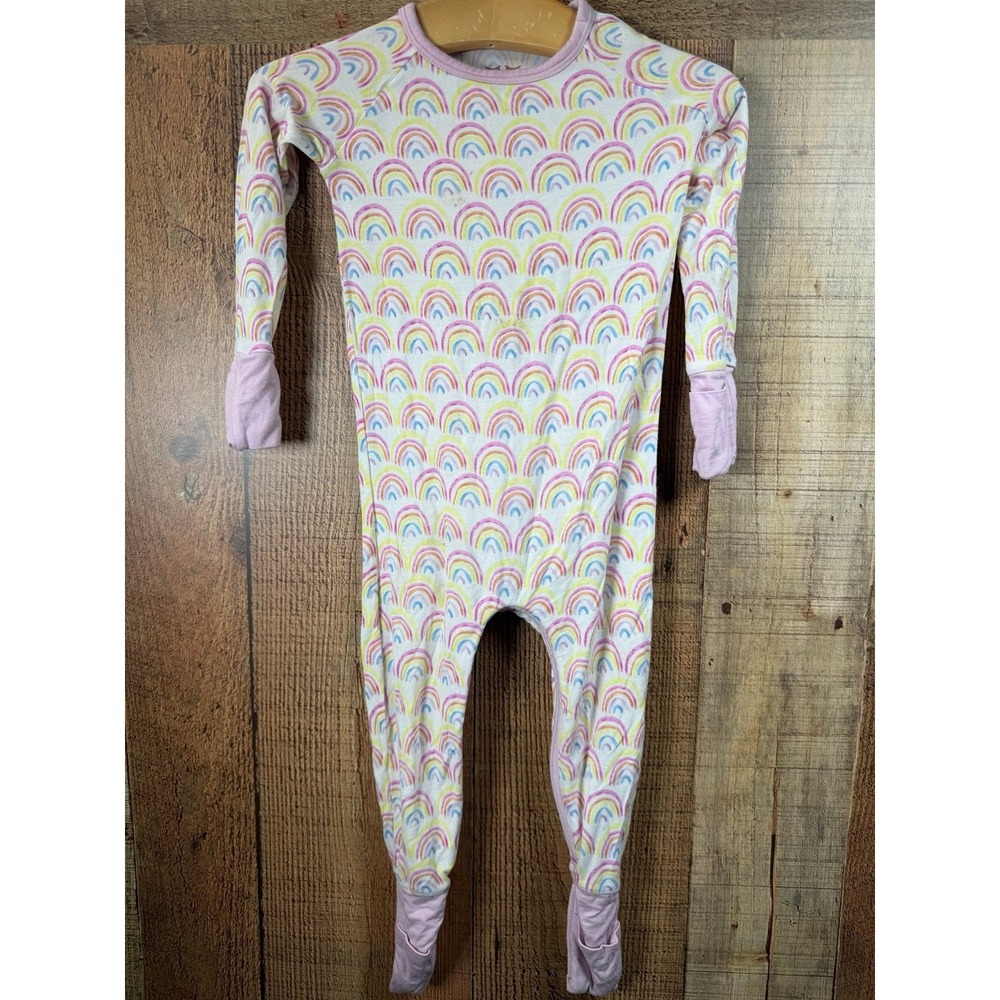 Little Sleepies Pastel Pink Rainbow Crescent Sleeper 6-12 Months